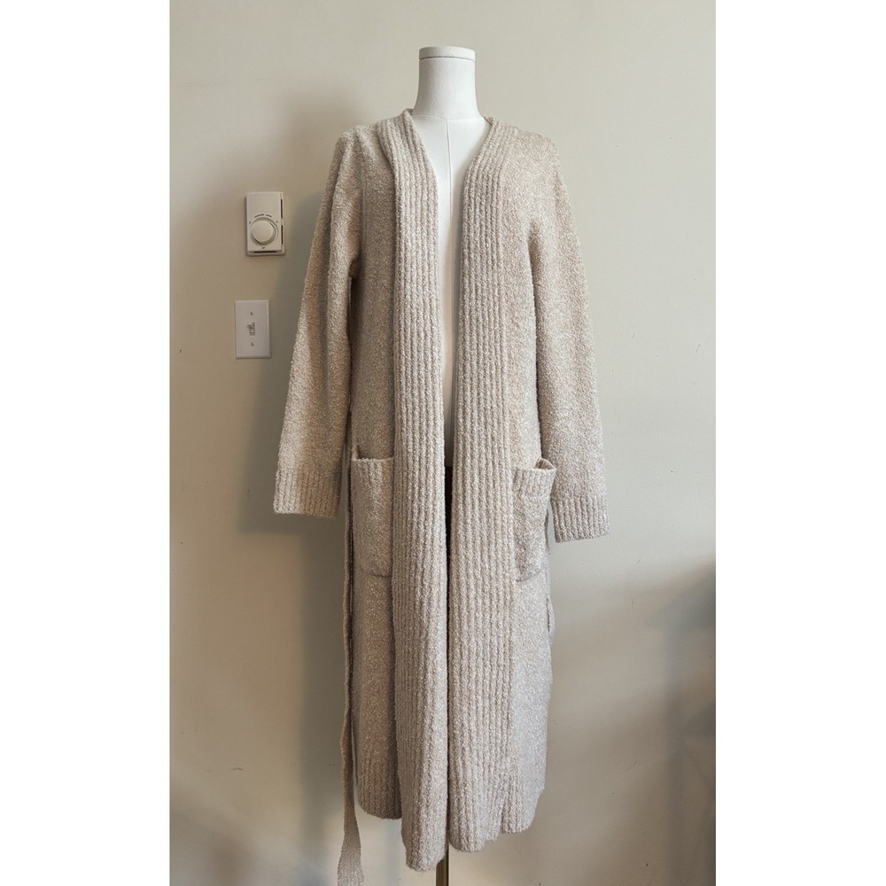 NWT Soft Surroundings Womens XL Sleepwear Soft Robe Oatmeal Cozy Comfort Belted